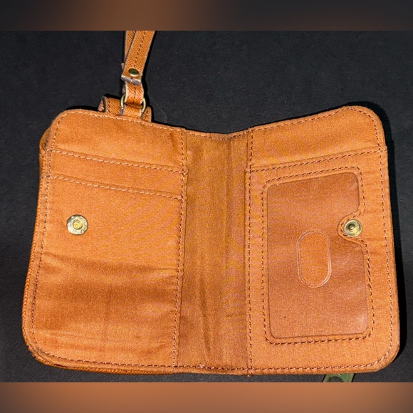 Liz Claiborne Cell Phone Wristlet  Purse Wallet 3.5” X 5” Brown - Picture 3 of 5